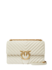 Pinko borsa Love Bag One Classic in pelle chevron bianco