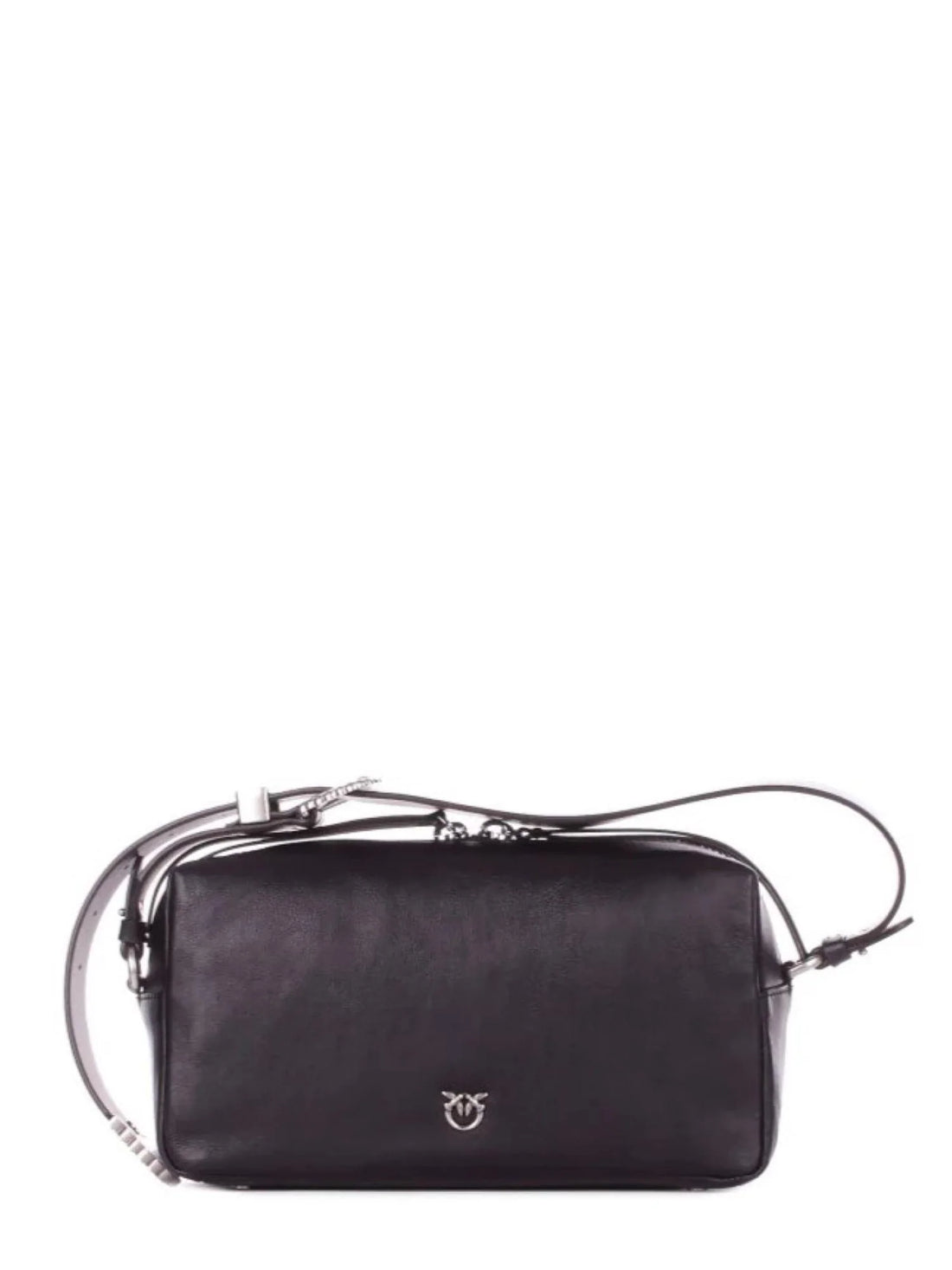 Pinko borsa a spalla Trittico in pelle martellata nero