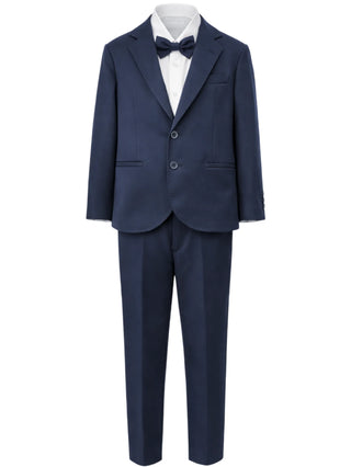 Emanuel Pris completo bambino giacca pantaloni camicia papillon blu