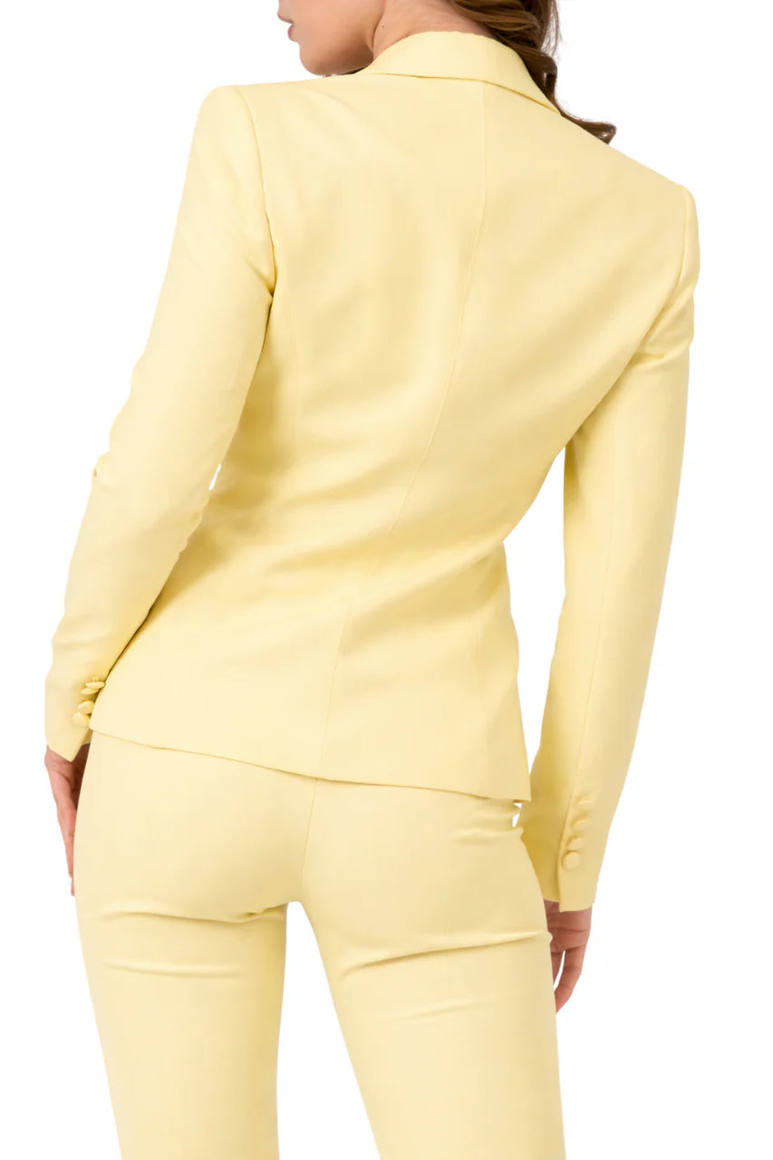 Silence giacca blazer doppiopetto giallo