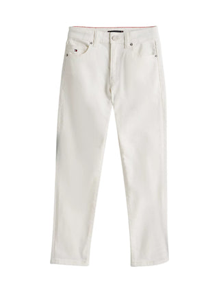 Tommy Hilfiger jeans gamba slim in denim bianco