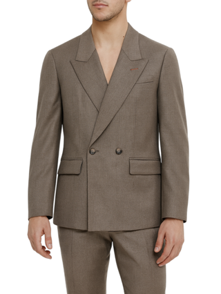 Alta Tensione giacca blazer doppiopetto tortora 1591DP-GAS FANGO ALTA TENSIONE