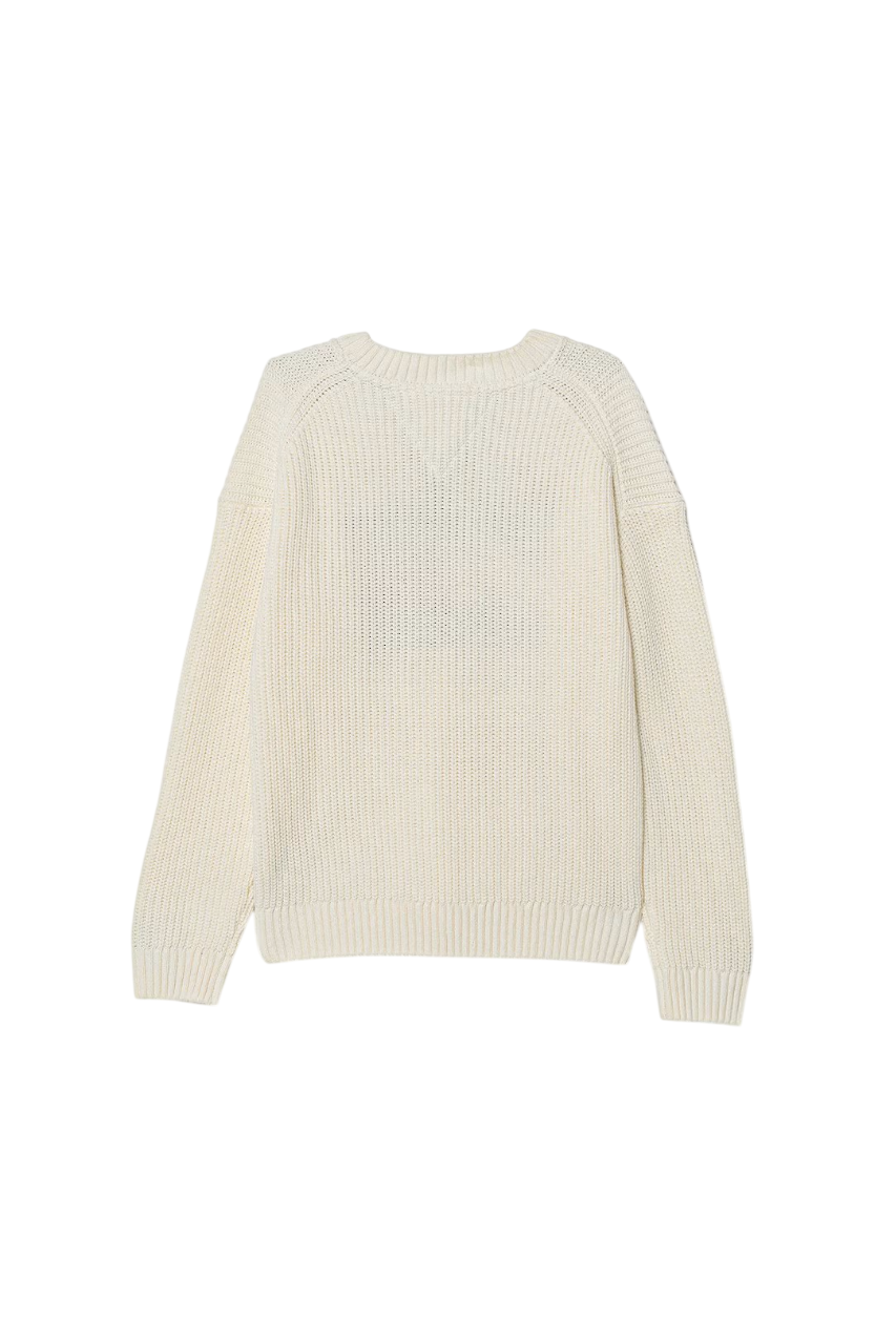 Tommy Hilfiger maglia bambino con bandierina panna