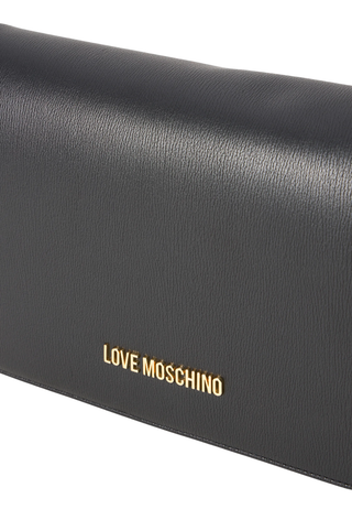Love Moschino borsa a spalla in ecopelle martellata nero