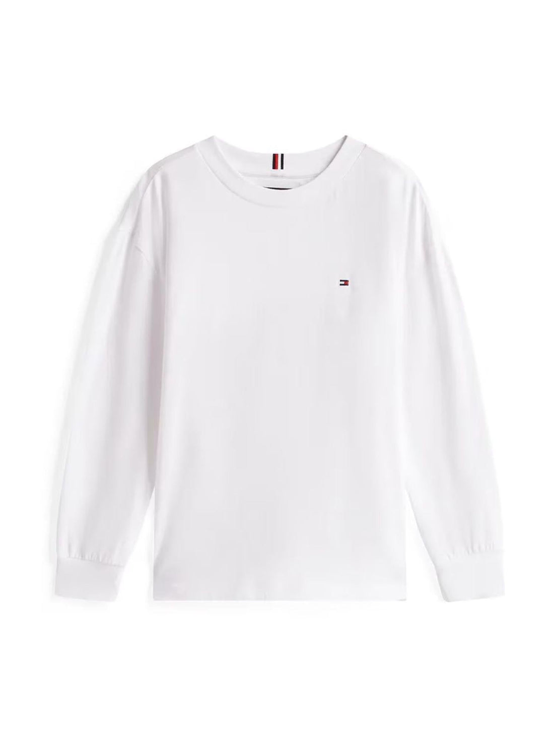 Tommy Hilfiger T-shirt bambino manica lunga bianco