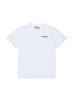 Diesel T-shirt bambino Utrim in cotone stretch bianco