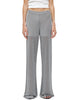 Blugirl pantaloni gamba larga crochet in viscosa grigio