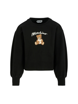 Moschino felpa bambina con orsetto nero HDF06E-LDA14 60100 MOSCHINO 