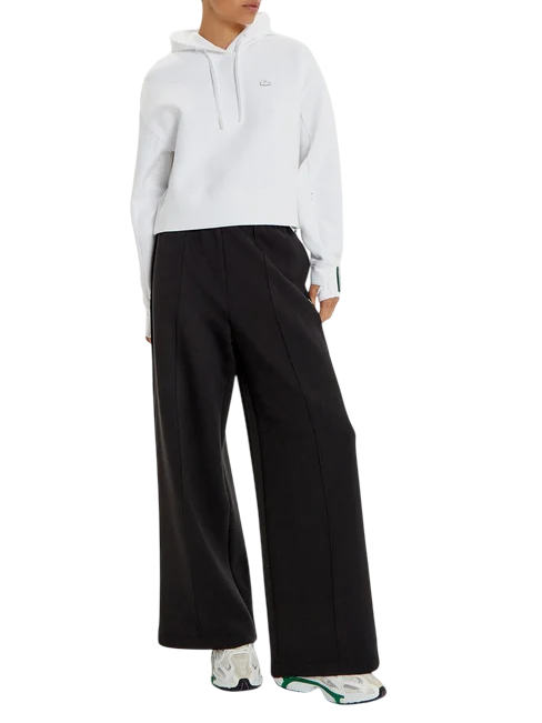 Lacoste pantaloni joggers gamba larga nero
