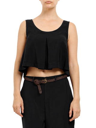 Haveone top crop donna con pinces nero RIAQ287 NERO HAVEONE 