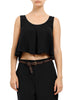 Haveone top crop donna con pinces nero