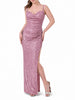 Silence abito lungo Radiant con paillettes rosa