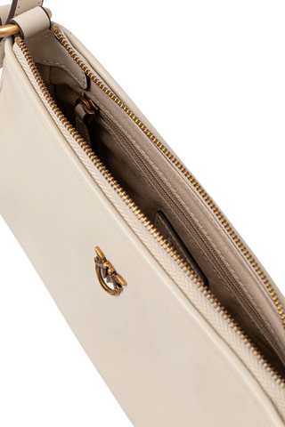 Pinko borsa a tracolla Half Moon bianco