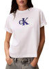 Calvin Klein T-shirt maniche corte donna con logo bianco