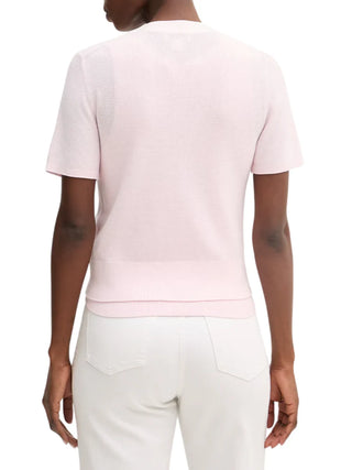 Calvin Klein set coordinato cardigan e top donna in maglia rosa