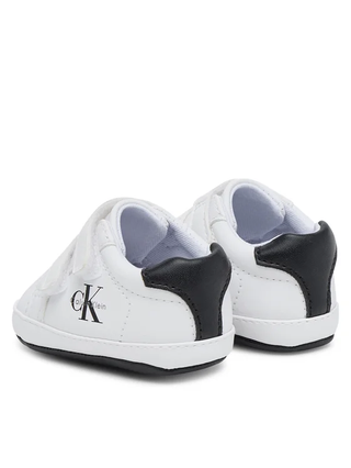 Calvin Klein scarpetta neonato con strappi bianco