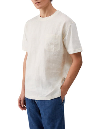 Liu Jo T-shirt uomo in lino e jersey color crema