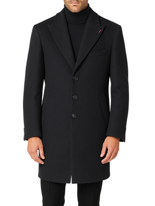 Mulish cappotto uomo monopetto nero LASVEGAS-MCPS112 NERO MULISH