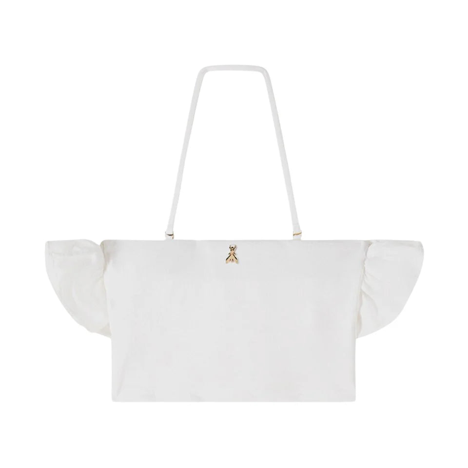 Patrizia Pepe top crop con rouches bianco