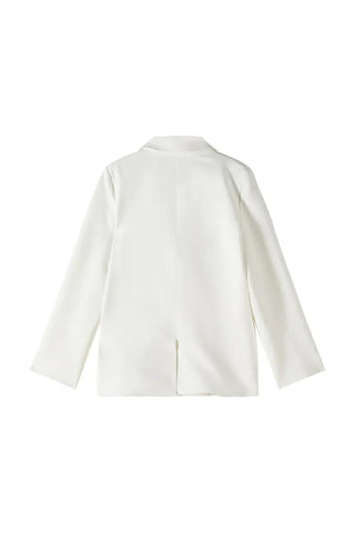 Patrizia Pepe giacca blazer bambina in tessuto crepe panna