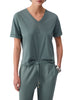 Liu Jo T-shirt scollo a V con strass verde salvia