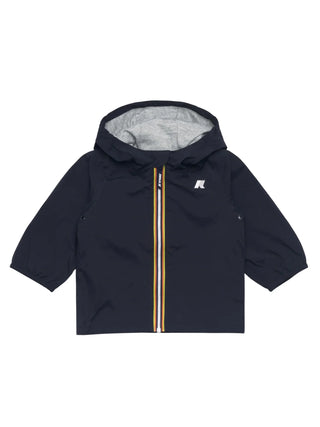 K-Way giubbino antivento neonato con cappuccio blu