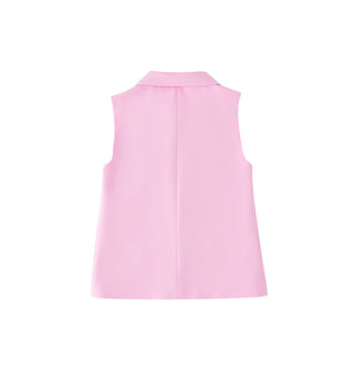 iDo gilet bambina con tasche rosa