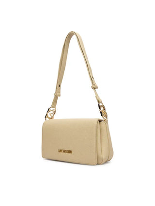 Love Moschino borsa a tracolla in ecopelle martellata beige chiaro