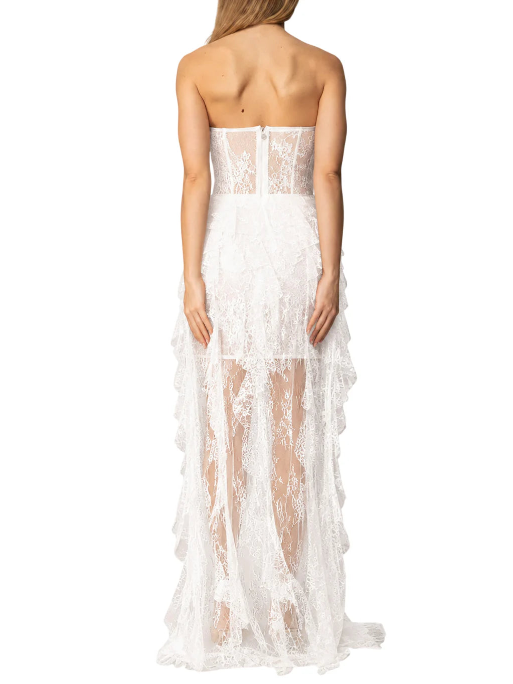 Aniye By abito lungo bustier Tamara in pizzo bianco