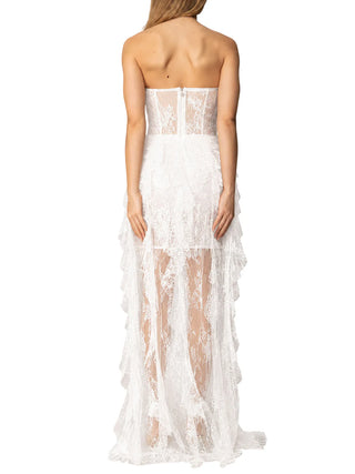 Aniye By abito lungo bustier Tamara in pizzo bianco