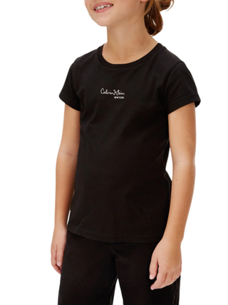 Calvin Klein Jeans T-shirt bambina manica corta nero
