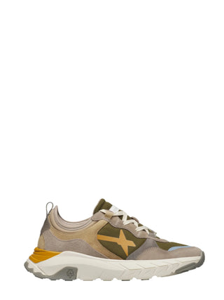 W6yz sneakers uomo Next in suede e tessuto verde beige