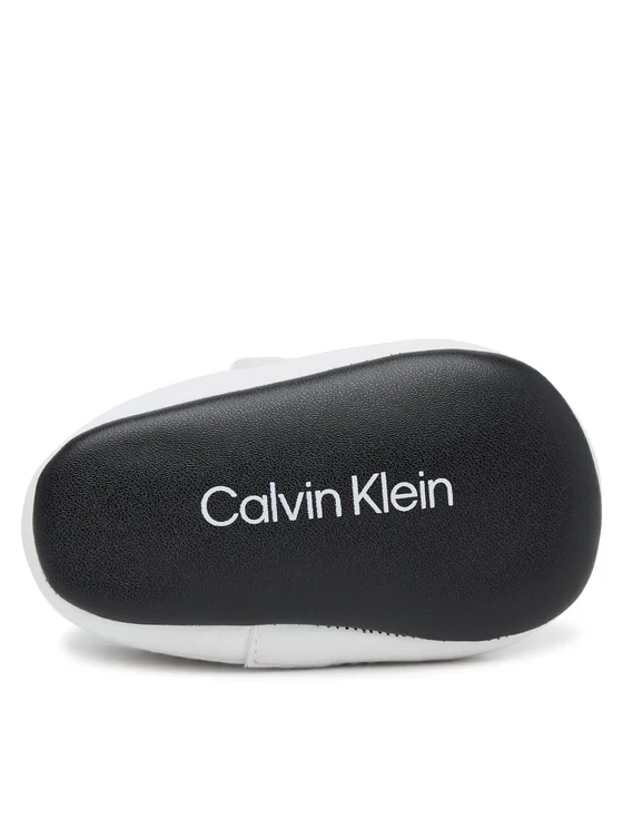 Calvin Klein scarpetta neonato con strappi bianco