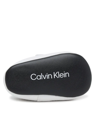 Calvin Klein scarpetta neonato con strappi bianco