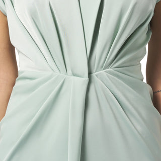 Silence abito midi Eveline satin verde acqua