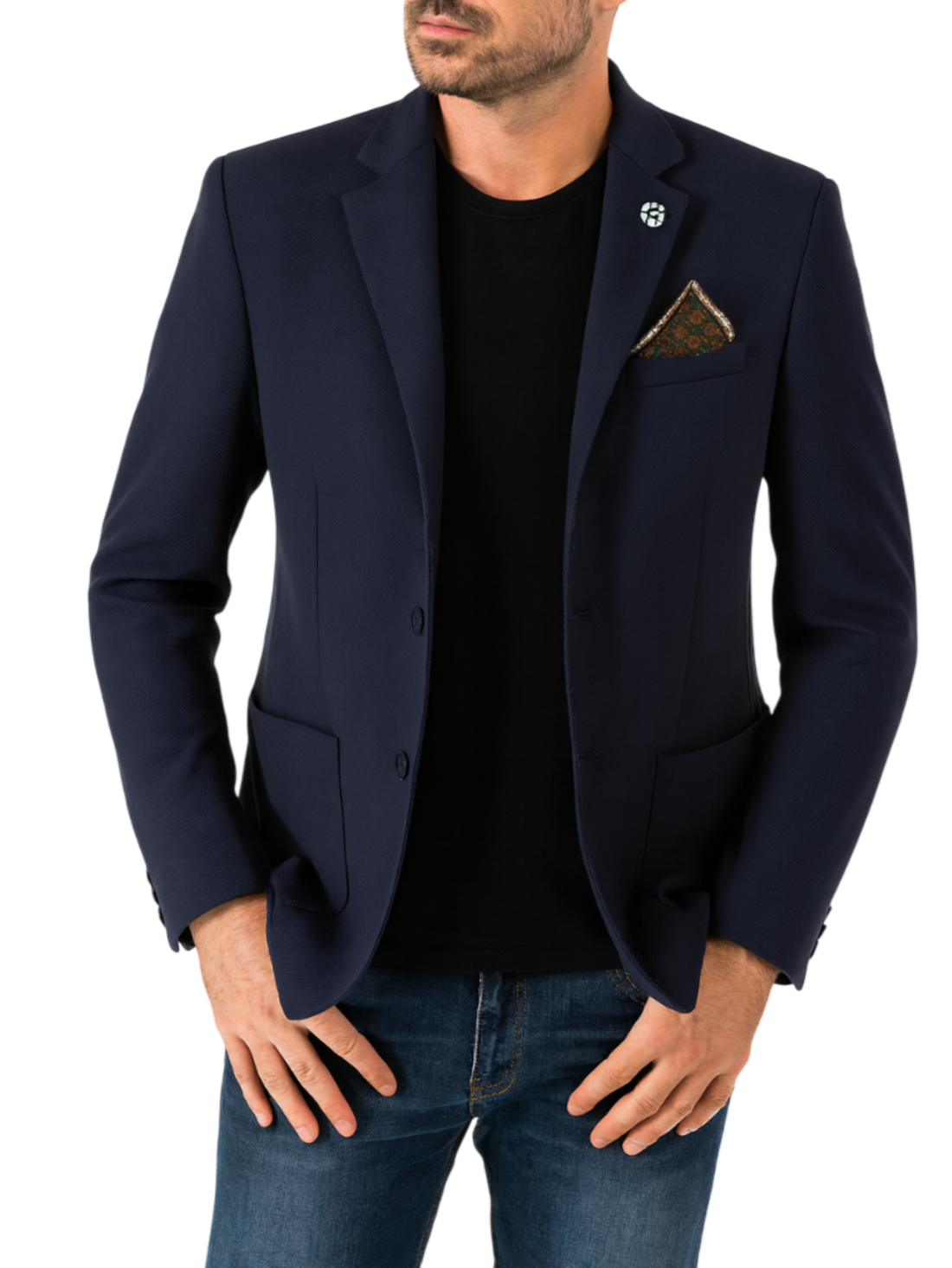 Le Braghe giacca blazer monopetto blu