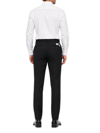 Manuel Ritz pantaloni uomo in fresco lana nero 4032P1678-260002 99 MANUEL RITZ