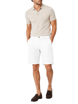Le Braghe bermuda uomo in rasatello di cotone bianco B02-1601 BIANCO Le Braghe 