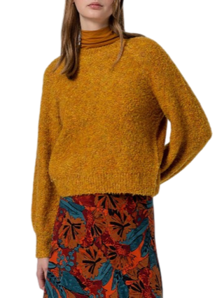 Surkana maglia bouclè misto lana giallo ocra 555ALBO231 11 SURKANA 