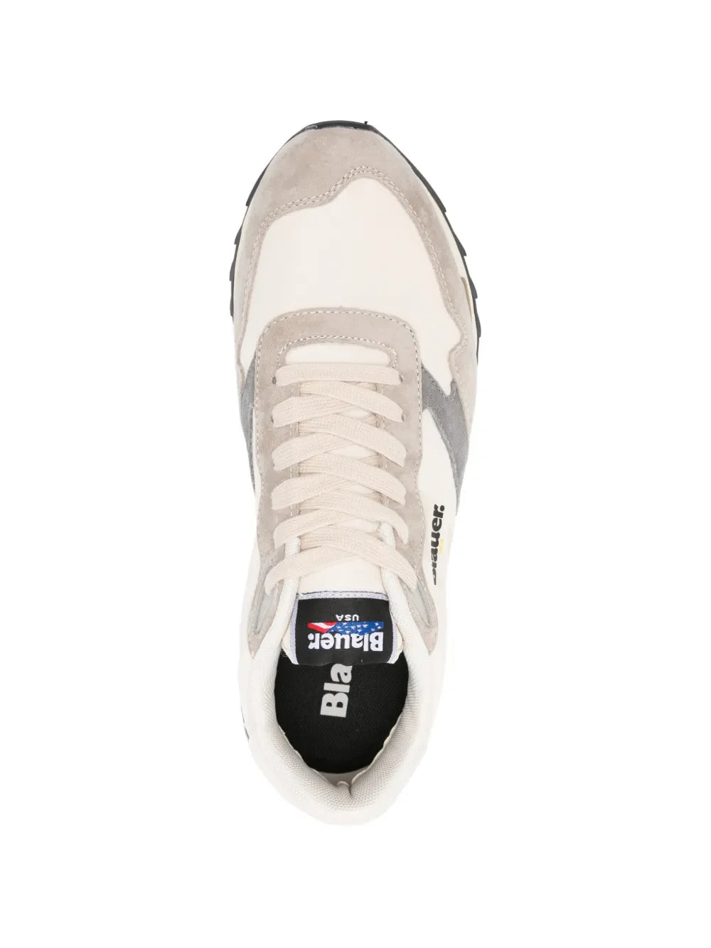 Blauer sneakers Ryder in suede e tessuto beige grigio