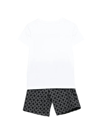 John Richmond completo bambino T-shirt e bermuda bianco nero