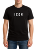 Icon T-shirt uomo con logo nero