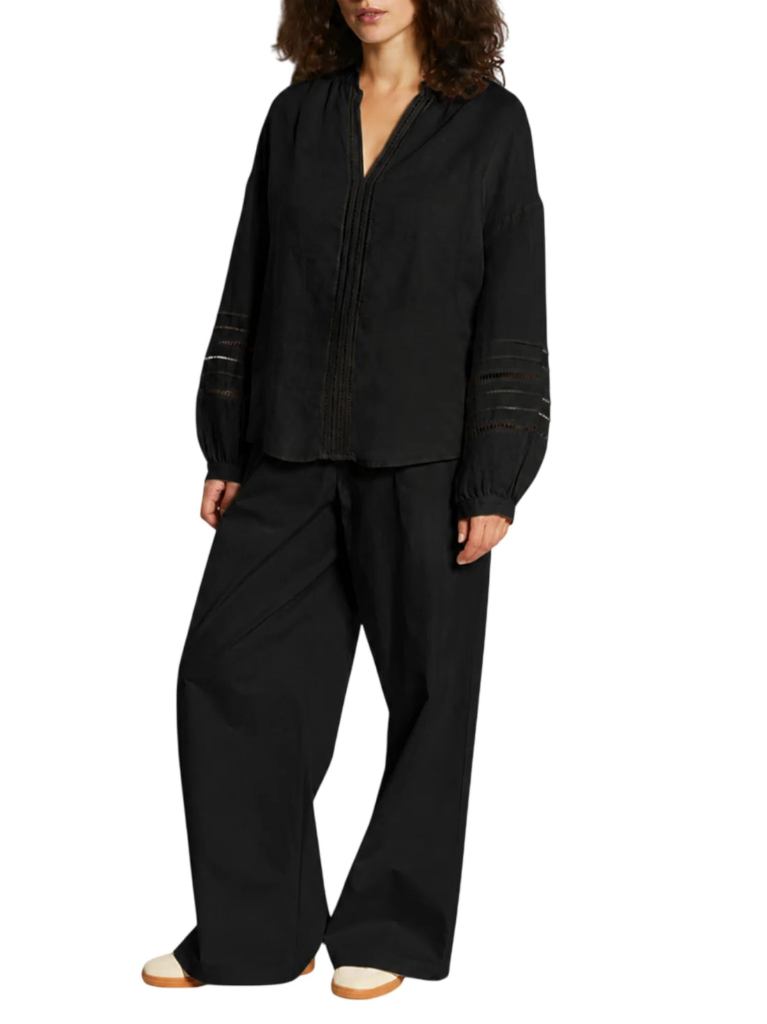 Jc Sophie blusa donna Leslie in lino nero