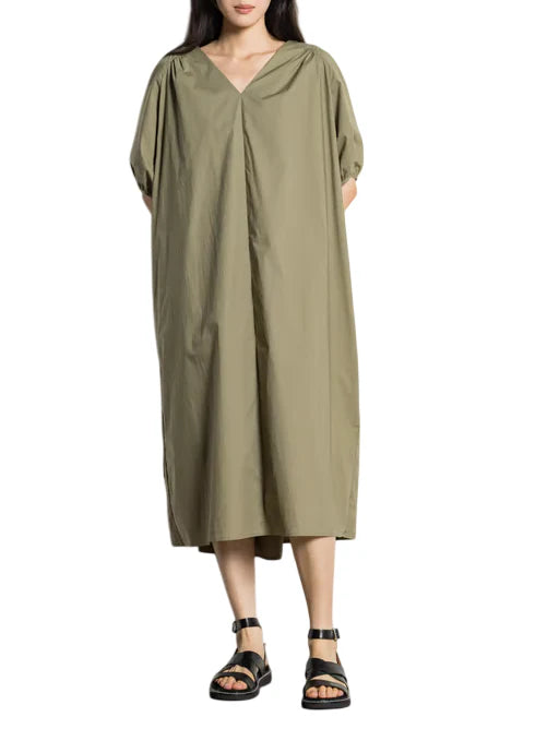 Jc Sophie abito lungo donna Livia in cotone verde militare