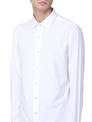 Michael Kors Camicia slim fit Performance in nylon stretch Bianco