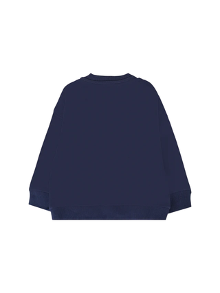 Moschino felpa neonata con logo blu M8F03Q-LCA83 40016 MOSCHINO