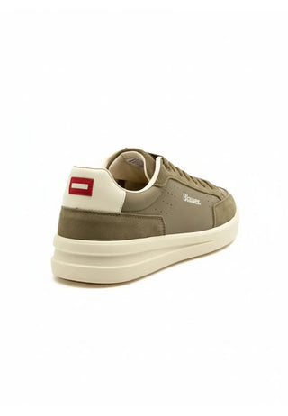 Blauer sneakers uomo Kyoto in pelle e suede verde militare