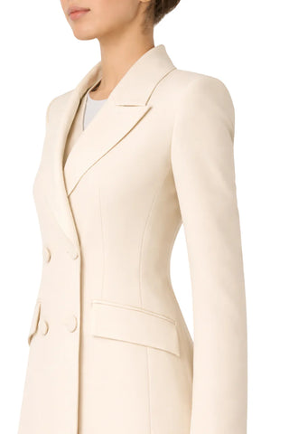 Sandro Ferrone giacca blazer doppiopetto panna