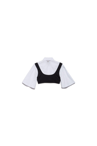 Aniye By top crop Sandy simil camicia bianco nero