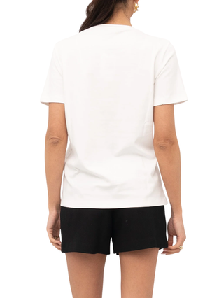Elisabetta Franchi T-shirt manica corta con logo bianco